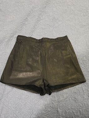 XTC High-Waist Black Leather Women's Shorts Size S!